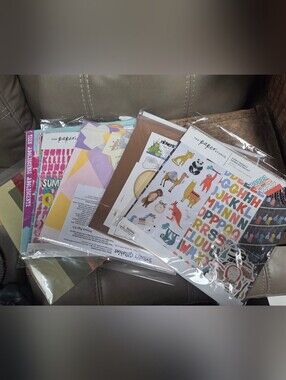 Lot of 6 New Scrapbook Papercrafting Kits Mixed Themes & Brands See Pics ~ B1K
